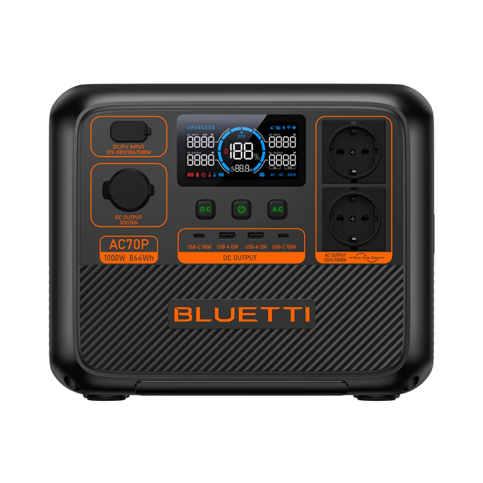 Bluetti AC70P Portable Power Station 1000W/ 864Wh - Slika 1