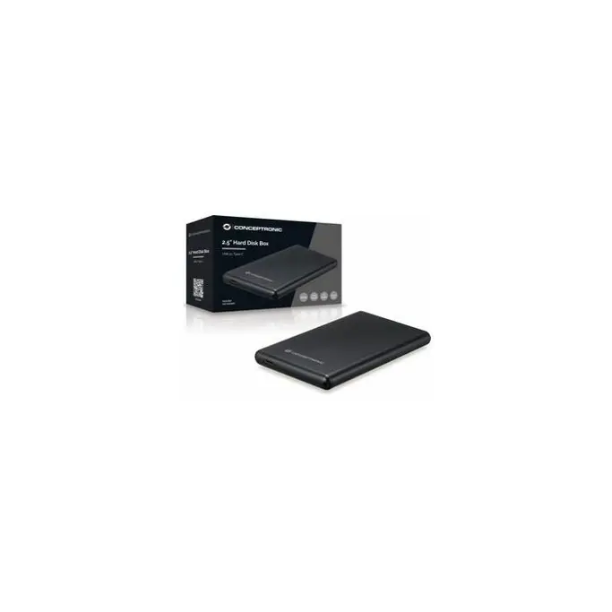 Conceptronic vanjsko kućište 2.5" HDD/SSD, USB Type C 3.1, Black, HDE02B - Slika 2