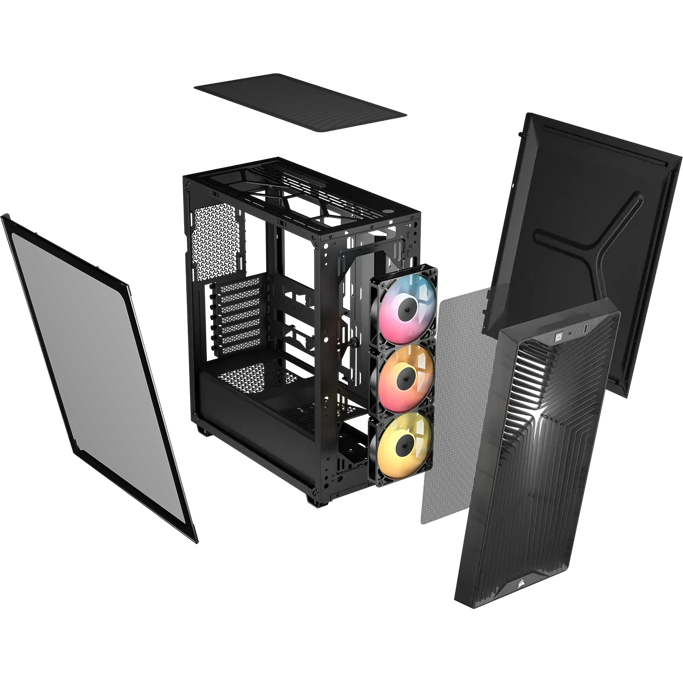 Corsair Midi Tower 3200D RS ARGB Performance, glass window, Smoke, CC-9011346-WW - Slika 4