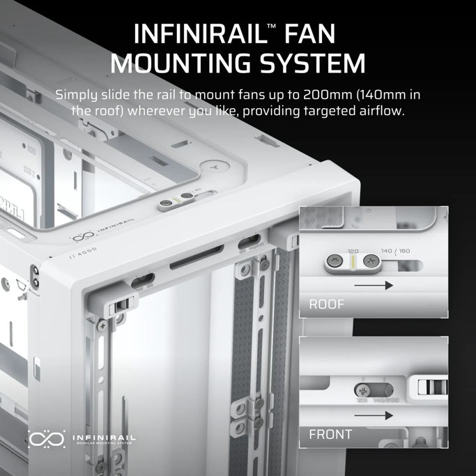 Corsair Midi Tower Frame 4000D, glass window, White, CC-9011291-WW - Slika 3