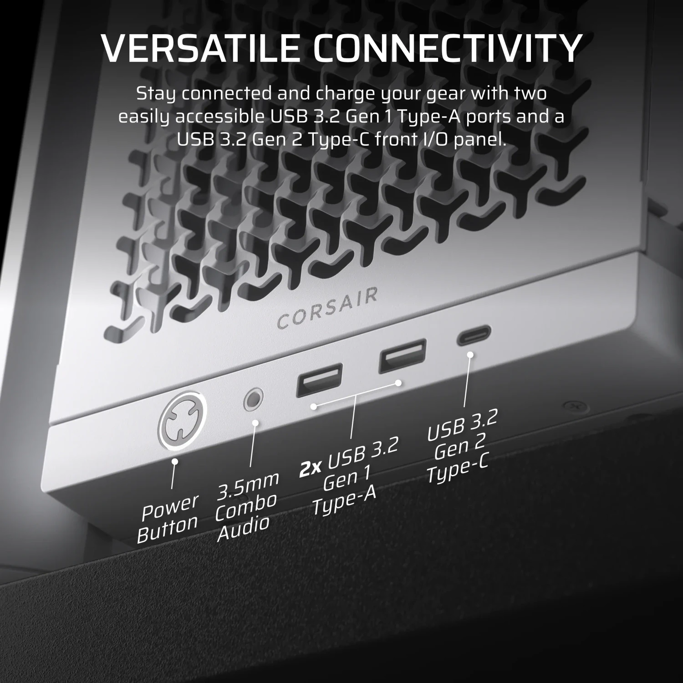 Corsair Midi Tower Frame 4000D, glass window, White, CC-9011291-WW - Slika 8