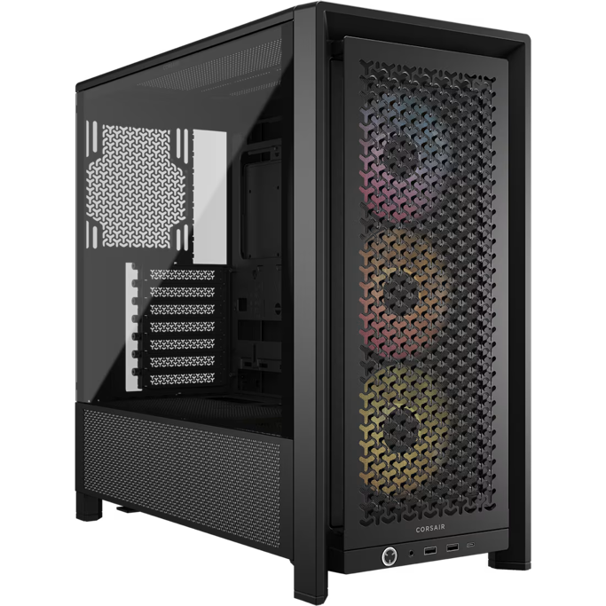 Corsair Midi Tower Frame 4000D RS ARGB, glass window, Black, CC-9011296-WW - Slika 1