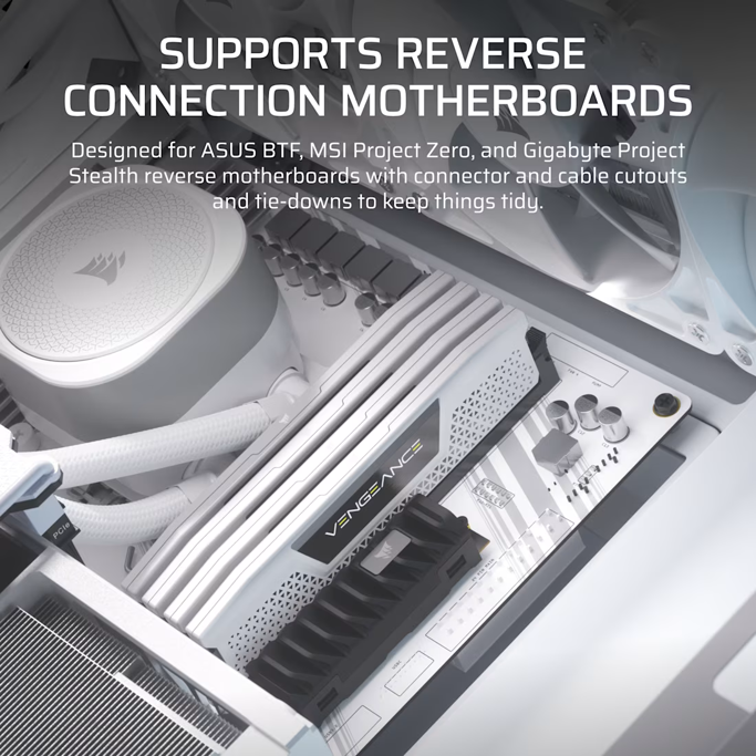 Corsair Midi Tower Frame 4000D RS ARGB, glass window, White, CC-9011297-WW - Slika 9