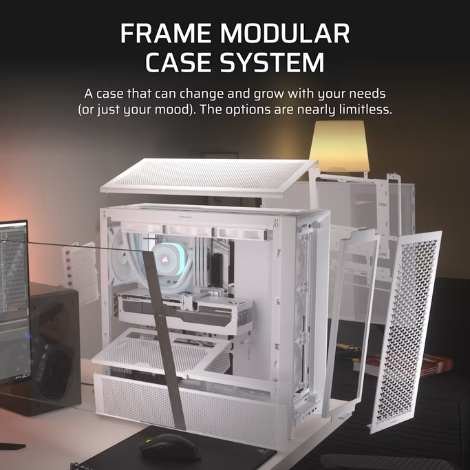 Corsair Midi Tower Frame 4000D RS, glass window, White, CC-9011313-WW - Slika 8
