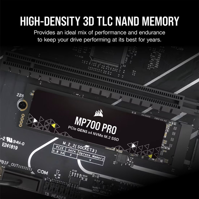 CORSAIR SSD 1TB, MP700 PRO, PCIe 5.0, M.2 NVMe, 2280, CSSD-F1000GBMP700PNH - Slika 5