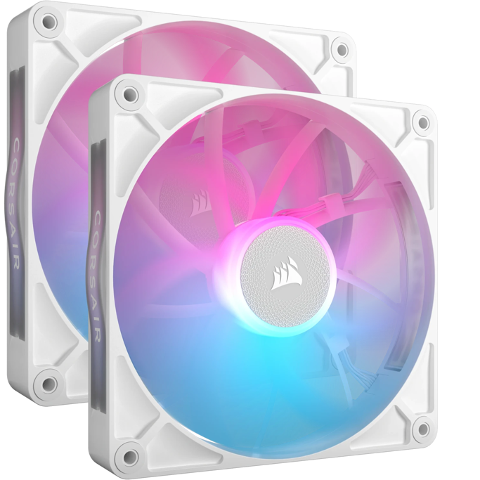 Corsair ventilator 140mm iCUE Link RX140, PWM, RGB, 2-Pack,White, CO-9051024-WW - Slika 1