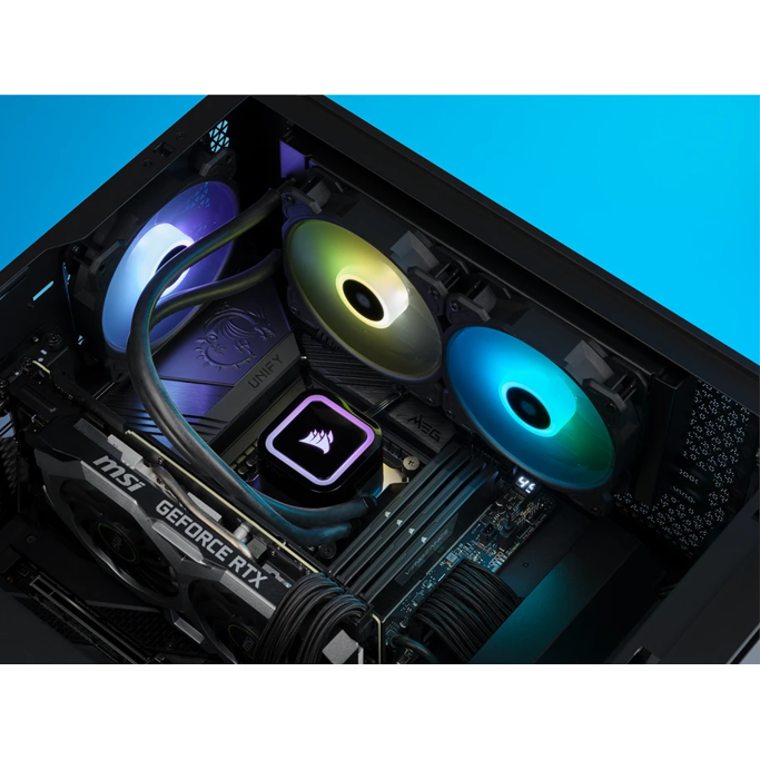 Corsair vodeno hlađenje iCUE H100x RGB Elite Black, 240mm, CW-9060065-WW2 - Slika 6