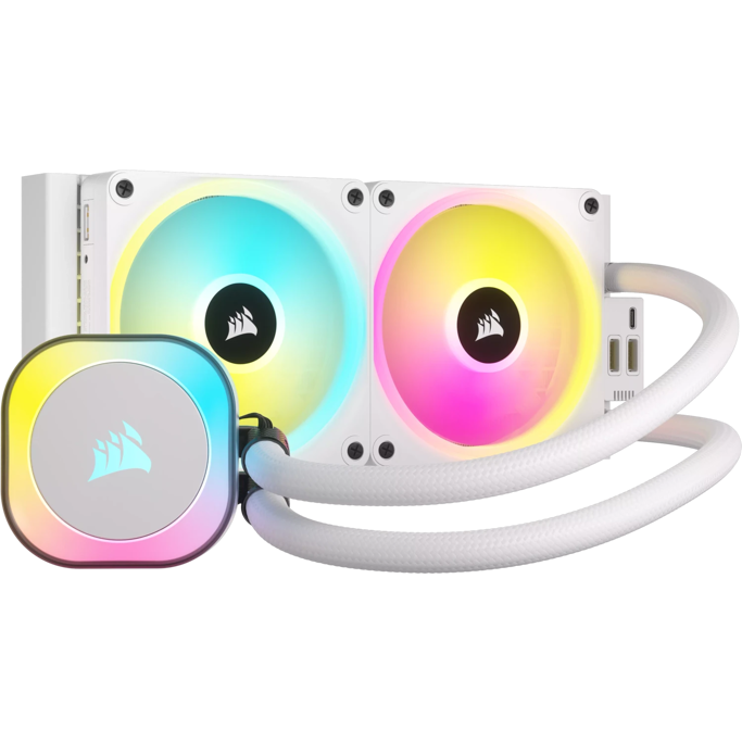 Corsair vodeno hlađenje iCUE LINK H100i, RGB White, 240mm, CW-9061005-WW - Slika 1