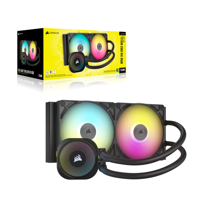 Corsair vodeno hlađenje iCUE LINK Titan 280 RX RGB, Black, 280mm, CW-9061017-WW - Slika 5