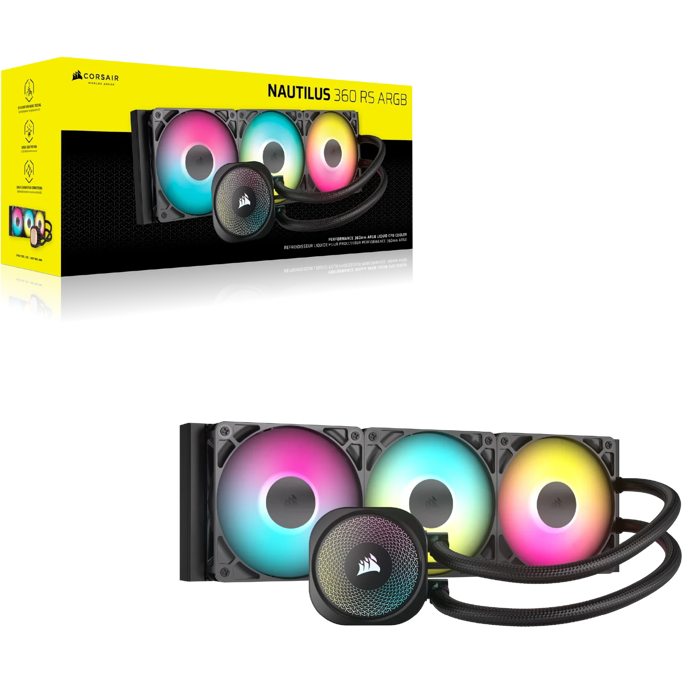 Corsair vodeno hlađenje NAUTILUS 360 RS ARGB Black, 360mm, CW-9060093-WW - Slika 4