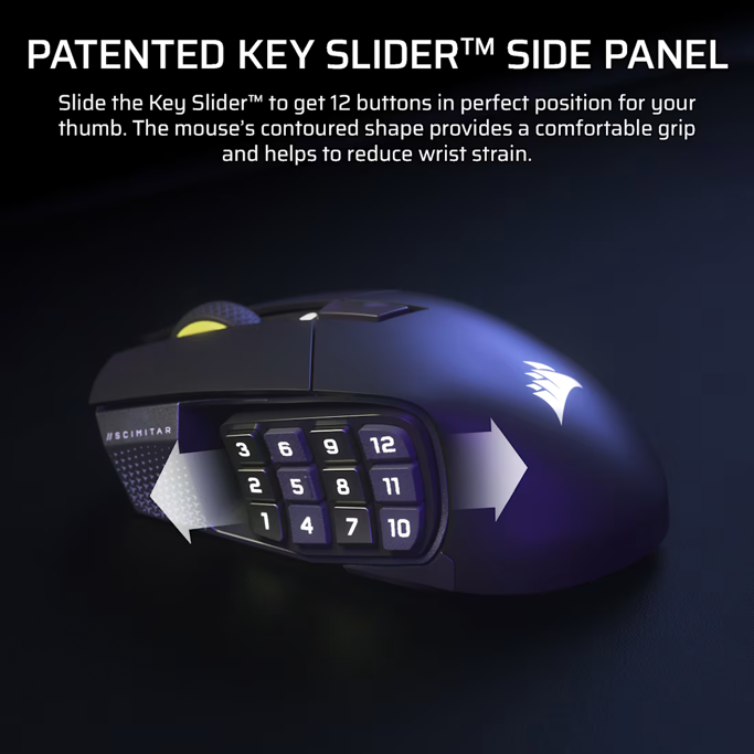 Corsair žični miš Scimitar Elite, Optical, Wireless SE, CH-9314014-WW - Slika 7