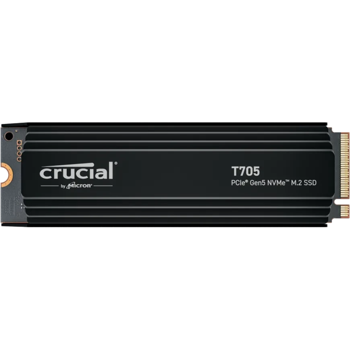 Crucial SSD 1TB T705, heatsink M.2 SSD, NVMe PCIe, Gen.5, CT1000T705SSD5 - Slika 1