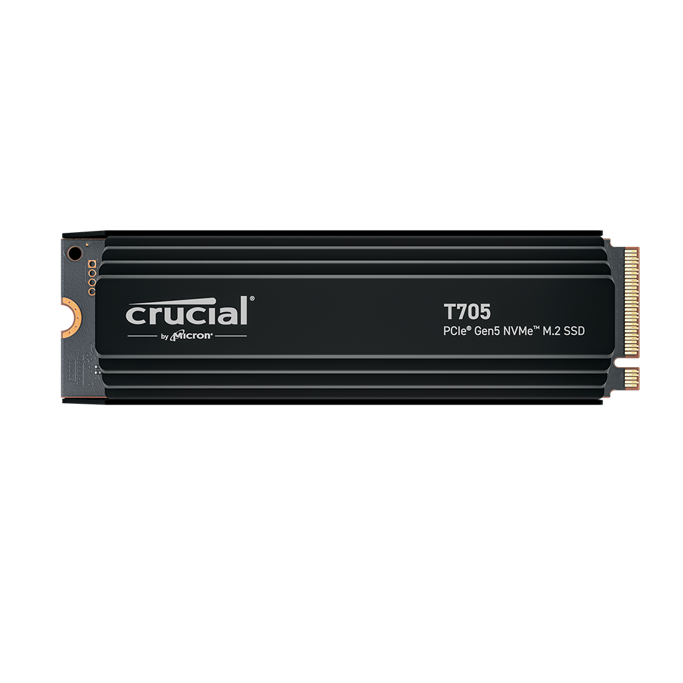 Crucial SSD 4TB T705, heatsink, M.2 SSD, NVMe PCIe, Gen 5, CT4000T705SSD5 - Slika 1