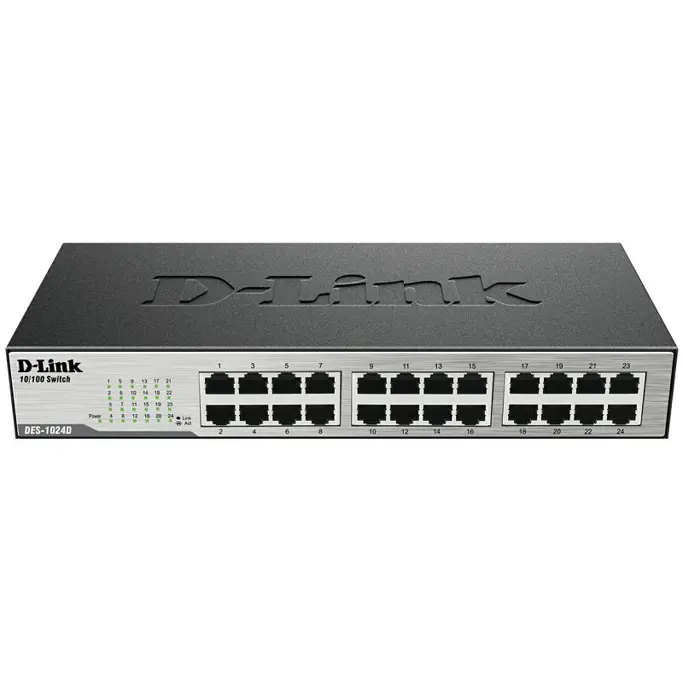 D-Link Switch DES-1024D, 24-Port, 10/100 Mbps, Fast Ethernet, Unmanaged, DES-1024D/E - Slika 1