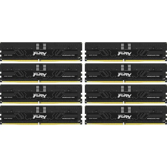 DDR5 128GB (8x16) Kingston, 5600MHz, Renegade Pro RDIMM kit, AMD EXPO/Intel XMP, KF556R28RBEK8-128 - Slika 1