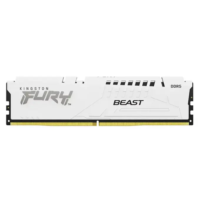 DDR5 16GB (1x16) Kingston 6000MHz, CL36, Fury Beast White, Intel XMP 3.0/ AMD Expo, KF560C36BWE2-16 - Slika 1