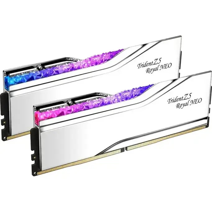G.Skill DDR5 32B (2x16), 6000MHz, Trident Z5 Royal NEO RGB Silver, AMD EXPO, CL28, F5-6000J2836G16GX2-TR5NS