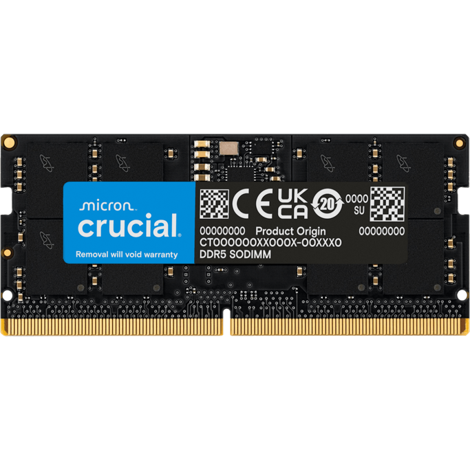 DDR5 32GB (1x32) Crucial, 5600MHz, CL46, sodimm, TRAY, CT32G56C46S5T - Slika 1