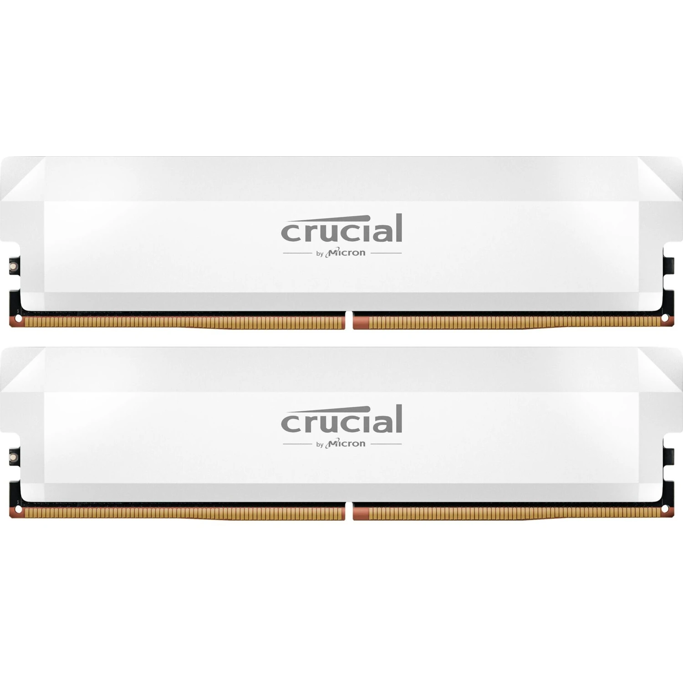 DDR5 32GB (2x16) Crucial, 6000MHz, CL36, Pro OC, White, Intel XMP/AMD Expo, CP2K16G60C36U5W - Slika 1