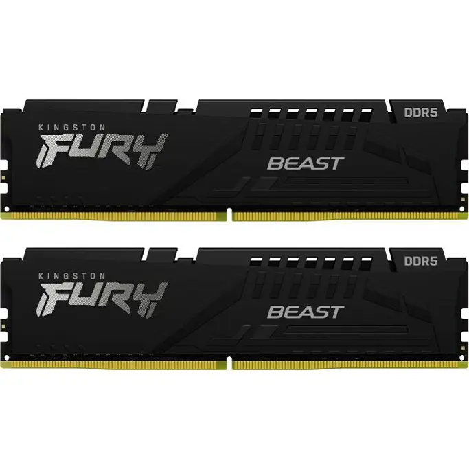 DDR5 32GB (2x16) Kingston, 5600MHz, Fury Beast Black, Intel XMP, KF556C40BBK2-32 - Slika 1