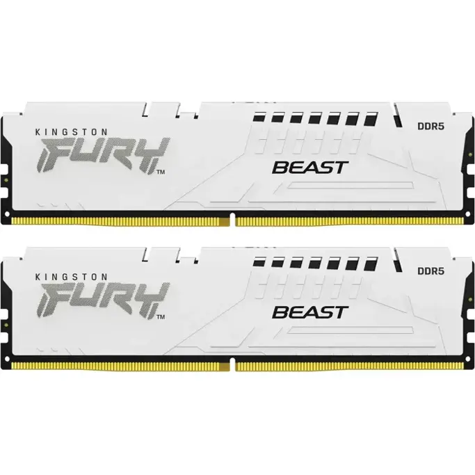 DDR5 32GB (2x16) Kingston, 6000Mhz, Fury Beast White, Intel XMP 3.0/AMD EXPO, KF560C36BWE2K2-32 - Slika 1