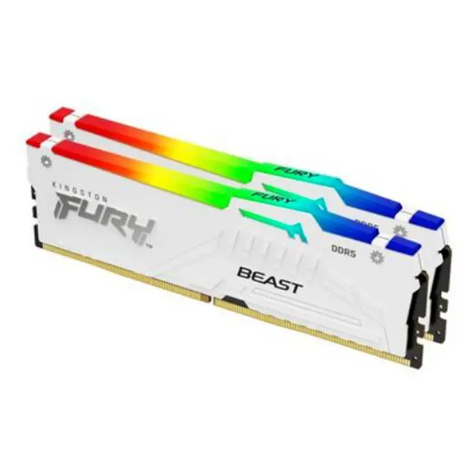 DDR5 32GB (2x16) Kingston, 6400MHz, Fury Beast White RGB, Intel XMP 3.0/AMD EXPO, KF564C32BWEAK2-32 - Slika 4