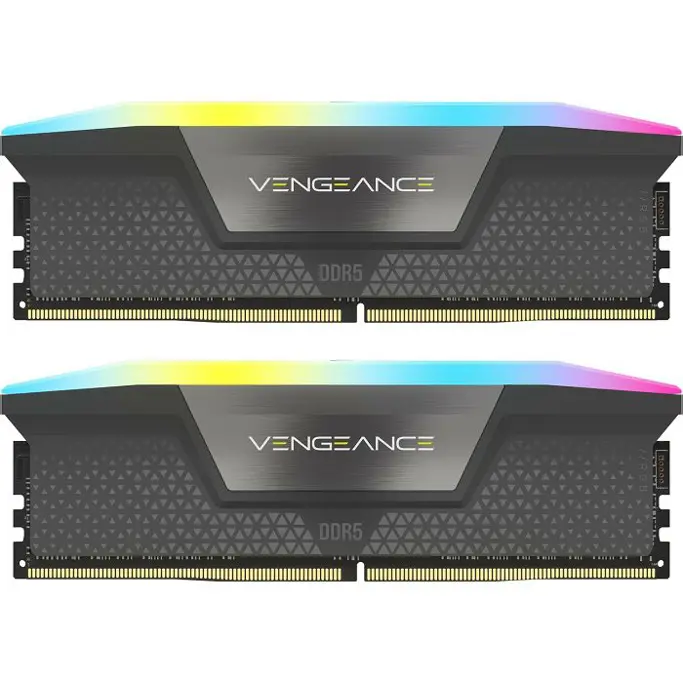 DDR5 64GB (2x32) Corsair, 6000MHz, VENGEANCE RGB Grey, CL30, AMD EXPO & Intel XMP, CMH64GX5M2B6000Z30 - Slika 1