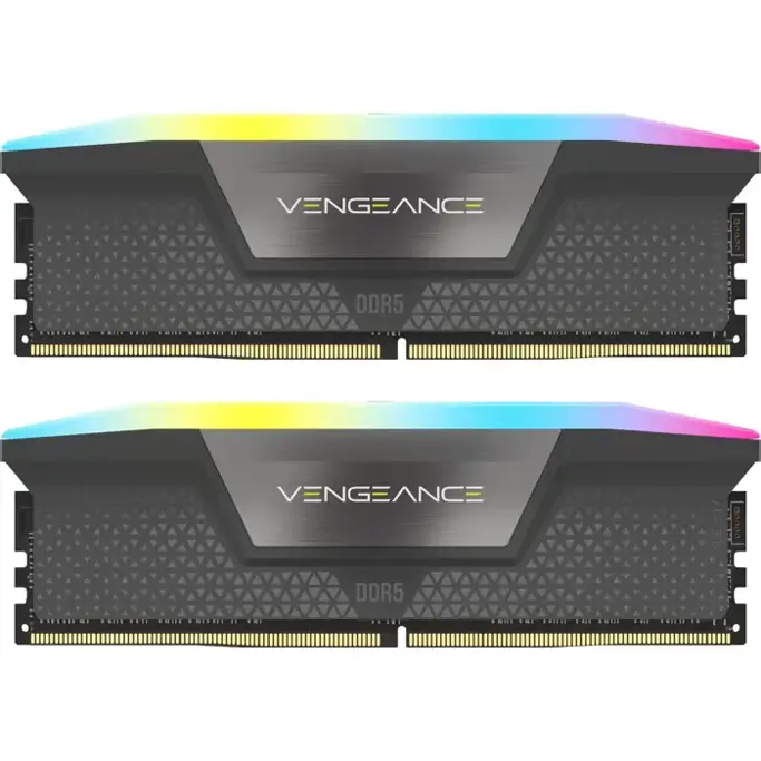 DDR5 64GB (2x32) Corsair, 6000MHz, VENGEANCE RGB Grey, CL30, AMD EXPO & Intel XMP, CMH64GX5M2B6000Z30 - Slika 2