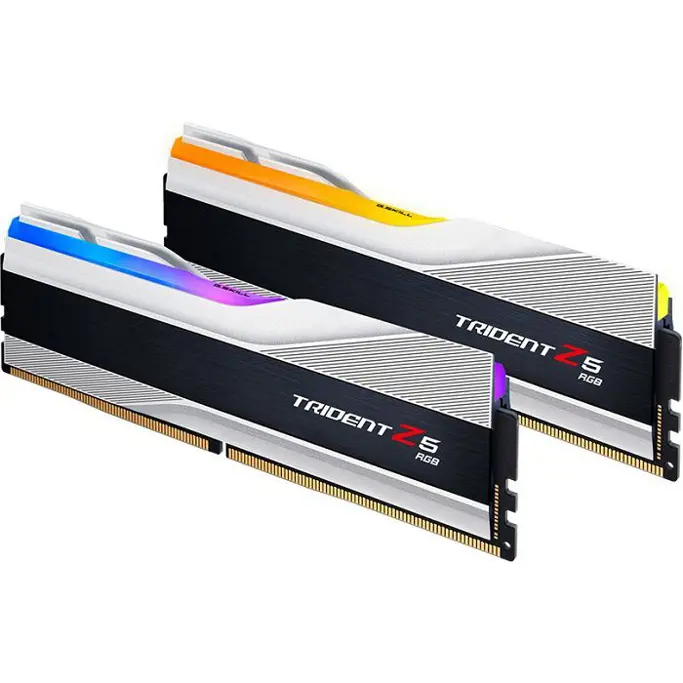 DDR5 64GB (2x32) G.Skill, 6000MHz, Trident Z5 RGB Silver, CL30, F5-6000J3040G32GX2-TZ5RS - Slika 1
