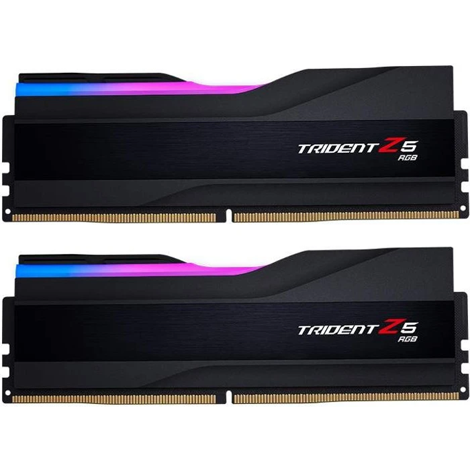 DDR5 64GB (2x32) G.Skill, 6400MHz, CL32, Trident Z5 RGB, Black, Intel XMP, F5-6400J3239G32GX2-TZ5RK - Slika 1