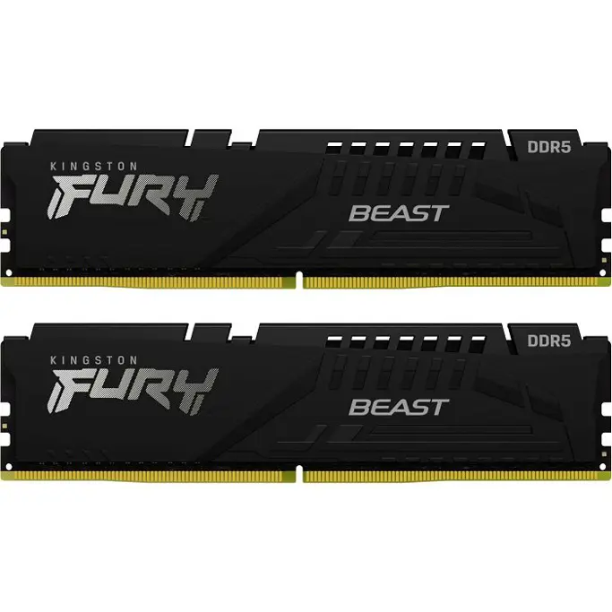 DDR5 64GB (2x32) Kingston, 5200MHz, Fury Beast Black, Intel XMP 3.0, KF552C40BBK2-64 - Slika 1