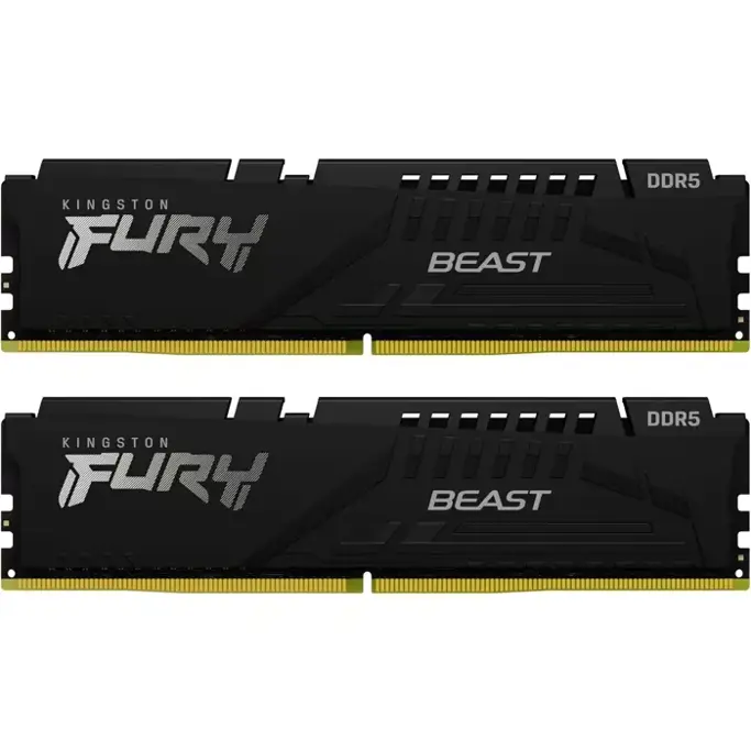 DDR5 64GB (2x32) Kingston, 5600MHz, Fury Beast Black, Intel XMP, KF556C40BBK2-64 - Slika 1