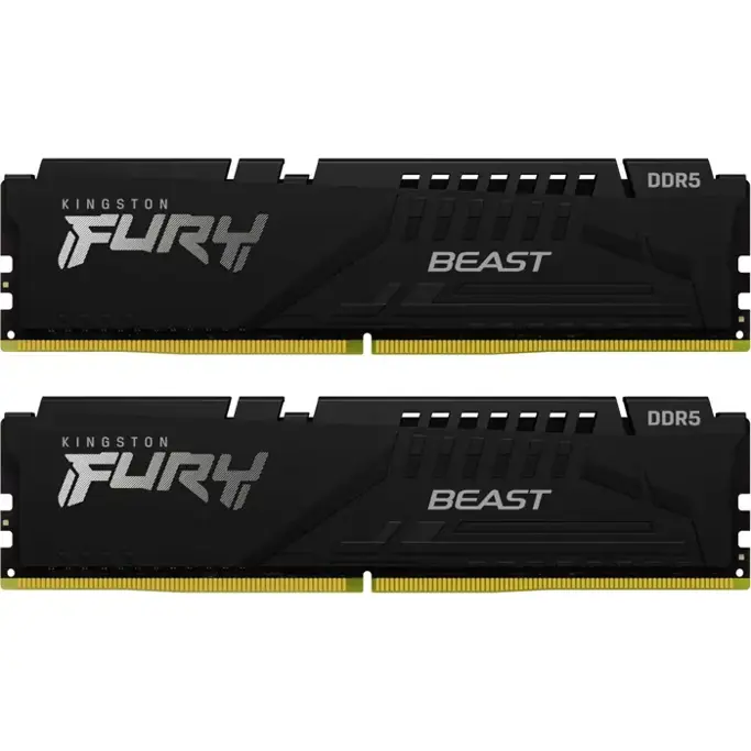 DDR5 64GB (2x32) Kingston, 6000MHz, CL30, Fury Beast Black, Intel XMP 3.0/AMD EXPO, KF560C30BBEK2-64 - Slika 1