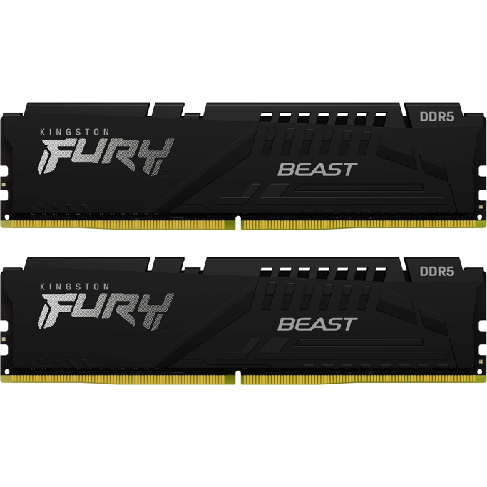DDR5 64GB (2x32) Kingston, 6000MHz, CL36, Fury Beast Black, Intel XMP/AMD Expo, KF560C36BBEK2-64 - Slika 1