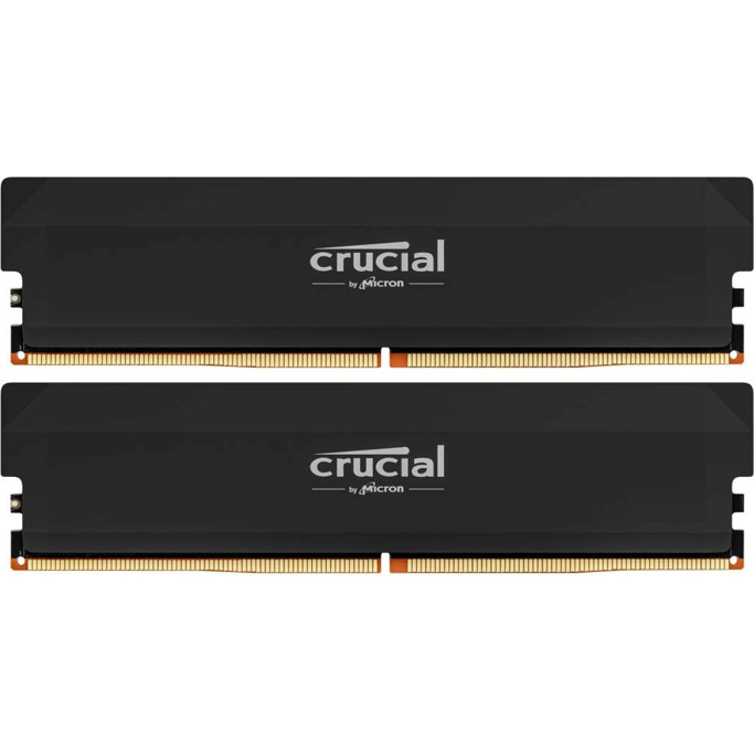 DDR5 64GB (2x32GB) Crucial, 6000MHz, CL40, Pro OC, Black, Intel XMP/AMD Expo, CP2K32G60C40U5B - Slika 1