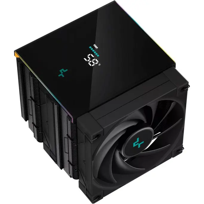 DeepCool cooler AK620 Digital, LCD, ARGB, Intel/AMD, 2x120mm, TDP 260W, Black, R-AK620-BKADMN-G - Slika 3
