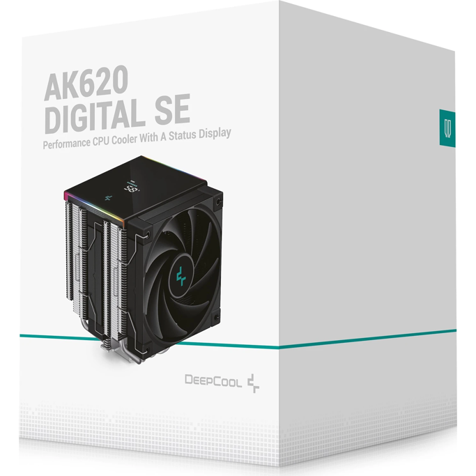 DeepCool cooler AK620 Digital SE, LCD, ARGB, Intel/AMD, 2x120mm, TDP 260W, Black, R-AK620-BKADMN-GJD - Slika 5