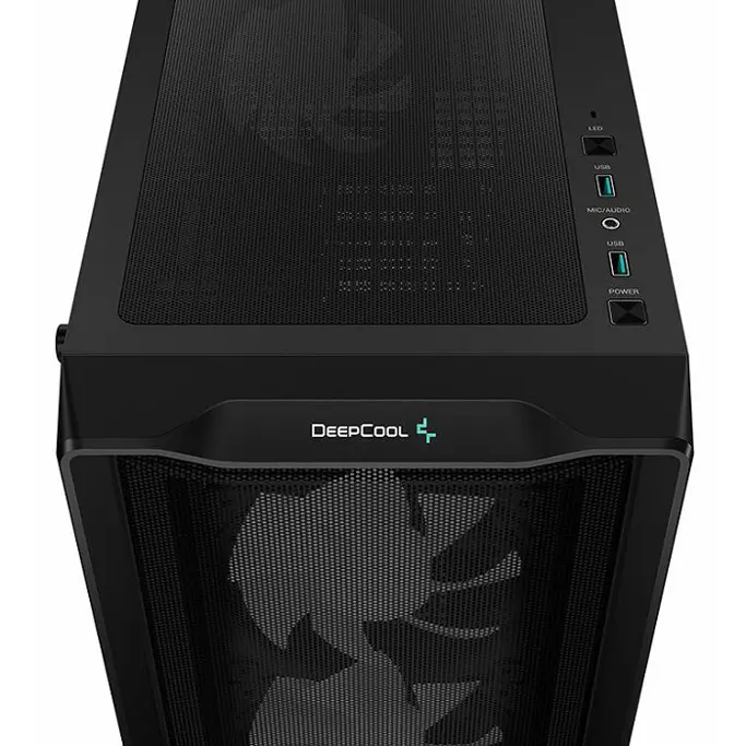 DeepCool Midi Tower CC560 Mesh V2, ATX, ARGB, Tepmered glass, Black, R-CC560-BKAMA4-G-2 - Slika 5