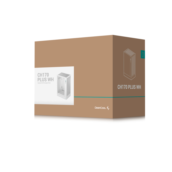 DeepCool Mini ITX CH170 PLUS WH, Mini-ITX, Tempered glass, White, R-CH170-WHNGM0-G - Slika 11