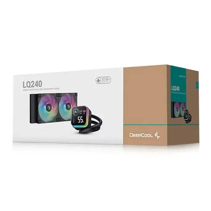 DeepCool vodeno hlađenje LQ240, ARGB, Black, 240mm, LCD, R-LQ240-BKLSMW-G-1 - Slika 6