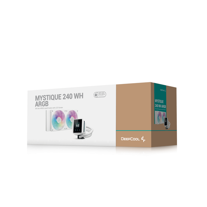 DeepCool vodeno hlađenje MYSTIQUE 240 WH, ARGB, TDP 280W, White, 240mm, LCD, R-LX240-WHDSNMCP-G-1 - Slika 6