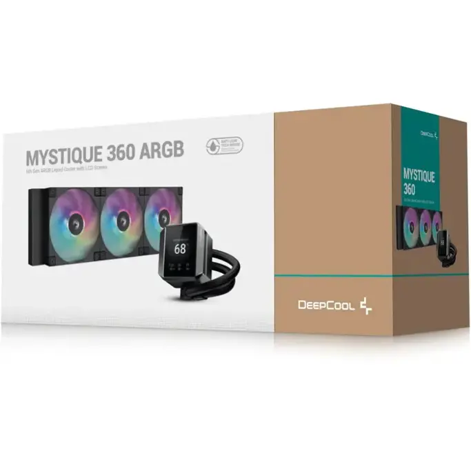 DeepCool vodeno hlađenje MYSTIQUE 360 ARGB, LCD, TDP 300W, Black, 360mm, R-LX750-BKADSNC-G-1 - Slika 4