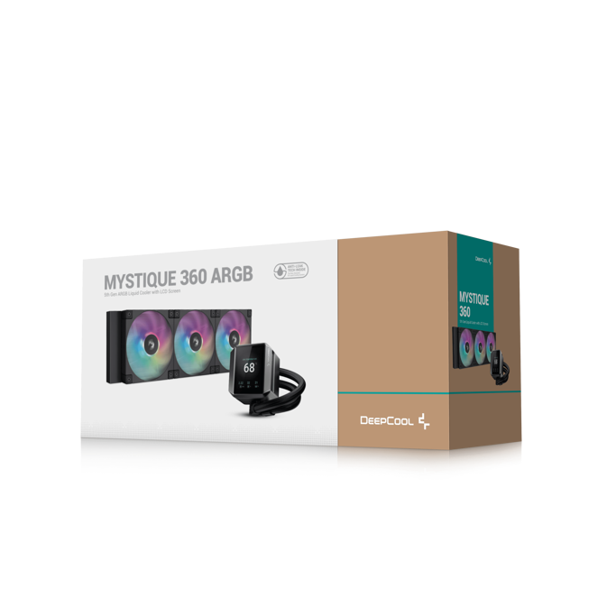 DeepCool vodeno hlađenje MYSTIQUE 360 ARGB, LCD, TDP 300W, Black, 360mm, R-LX750-BKADSNC-G-1 - Slika 6