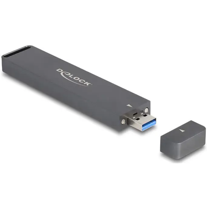 Delock Eksterno kuć iš te za M.2 NVMe PCIe SSD, SATA, USB-A 10Gbps
