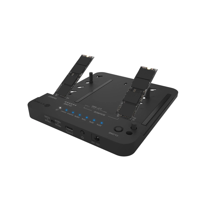 Docking and cloning station Icy Box, 2x M.2 NVMe SSD, 1x 2.5"/3.5" SATA SSD/HDD, USB 3.2 Gen2, USB Type-C, IB-2913MCL-C31 - Slika 2