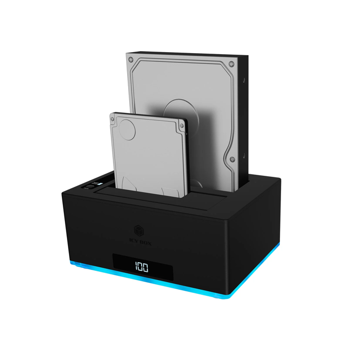 Docking and cloning station Icy Box 2x 2.5"& 3.5" SATA, IB-127CL-U3 - Slika 1