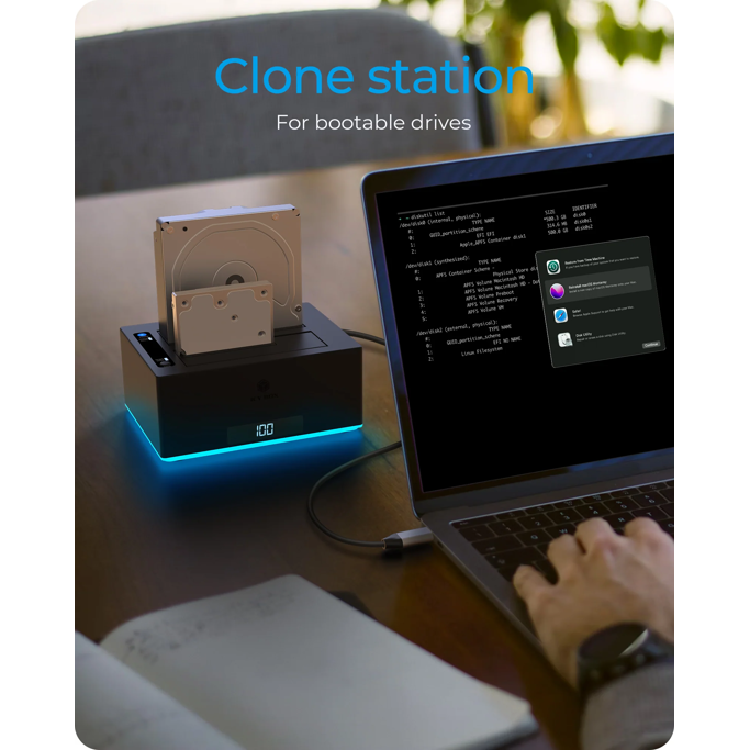 Docking and cloning station Icy Box 2x 2.5"& 3.5" SATA, IB-127CL-U3 - Slika 6