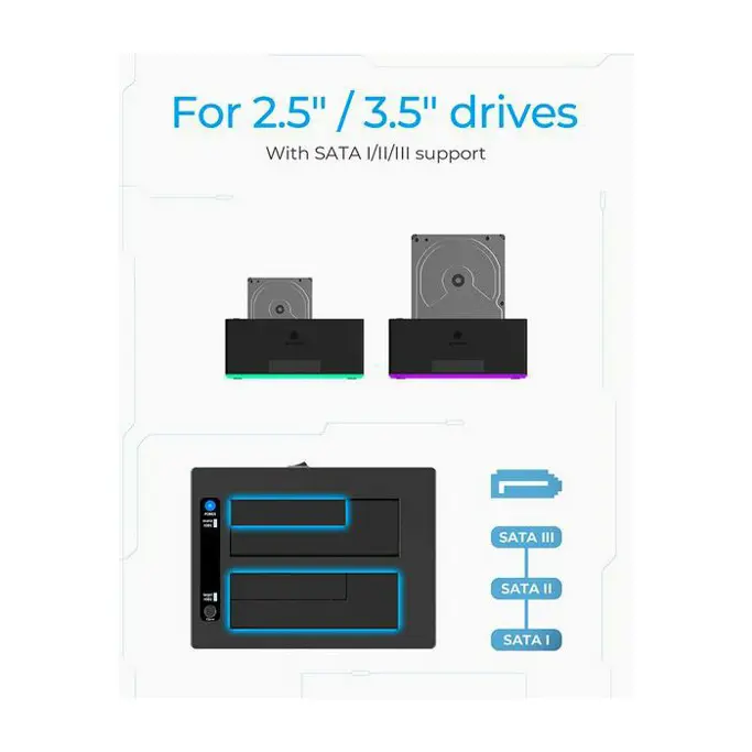 Docking and cloning station Icy Box 2x 2.5"& 3.5" SATA, IB-127CL-U3 - Slika 5
