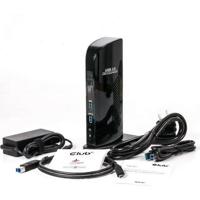 Docking station Club3D SenseVision CSV-1460, 2x DisplayPort 1.2, 6x USB-A 3.0, 1x Gb LAN, 2x jack - Slika 2