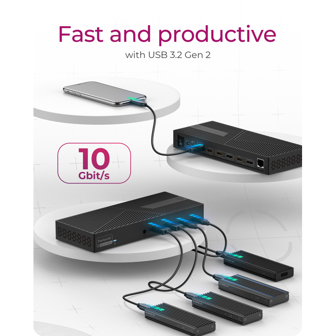 Docking station Icy Box IB-DK2246AC, 11 in 1, 4xUSB-A / 2xUSB-C / 2xHDMI / DisplayPort - Slika 6